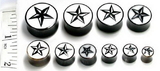 Elementals Organics ORG376 8mm-24mm Star Shadow Organic Horn Plugs With Resin Inlay - Price Per 1