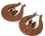 Elementals Organics ORG409-pair SOARING Saba Wood Pick Earrings with Abalone Inlay - Stirrups Natural Body Jewelry - Price Per 2
