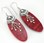 Elementals Organics ORG418-pair Red Coral Design # 13 with .925 Sterling Silver Earrings - Price Per 2