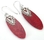 Elementals Organics ORG421-pair Red Coral Design #15 with .925 Sterling Silver Earrings - Price Per 2