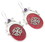 Elementals Organics ORG434-pair Red Coral Design # 5 with .925 Sterling Silver Earrings - Price Per 2