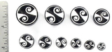 Elementals Organics ORG469 Balance of Good and Evil Design on Horn Base Wholesale Organic Jewelry 8mm-24mm - Price Per 1