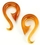 Elementals Organics ORG478 Golden Horn Blunt Spiral Hanger Earrings Body Jewelry 6g - 00g - Price Per 1