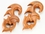 Elementals Organics ORG548 Red Saba Wood WARMONGER Hanger Earrings Organic Body Jewelry - Price Per 1