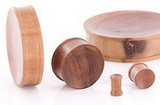 Elementals Organics ORG596 SABA Solid Wood Plug - Organic Body Jewelry 4mm up to 51mm - Price Per 1