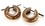 Elementals Organics ORG646-pair Coconut Shell Cheaters CS# 13- Stirrups Natural Body Jewelry - Price Per 2