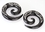 Elementals Organics ORG700 Horn Spiral with SILVER INLAY Organic Body Jewelry - 6mm - 10mm - Price Per 1
