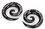 Elementals Organics ORG701 Horn Spiral with Tribal SILVER INLAY Organic Body Jewelry - 6mm - 10mm - Price Per 1