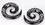 Elementals Organics ORG703 Horn Spiral with QWERTY SILVER INLAY Organic Body Jewelry - 6mm - 10mm - Price Per 1