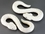 Elementals Organics ORG853-pair White Snake Bone Hangers - Pick Size - Price Per 2
