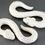Elementals Organics ORG853-pair White Snake Bone Hangers - Pick Size - Price Per 2