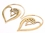 Elementals Organics ORG903-pair HEARTS 18g Bronze Earrings - Price Per 2