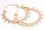 Elementals Organics ORG908-pair 18g GOLD PLATED Hoops Bronze Earrings - Price Per 2