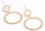 Elementals Organics ORG911-pair 18g GOLD PLATED Circlo Earrings - Price Per 2