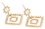 Elementals Organics ORG923-pair 18g GOLD PLATED Circle DIAMONDS Bronze Earrings - Price Per 2