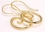 Elementals Organics ORG947-pair 18g-16g GOLD PLATED Bronze NECK Earrings - Price Per 2
