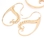 Elementals Organics ORG969-pair OTMO 18g GOLD PLATED Earrings - Price Per 2