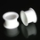 Kaos P022-white White Silicone Tunnel by Kaos Softwear - 0g up to 5/8&quot; - Price Per 1&lt;br&gt;