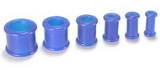 Painful Pleasures P046-blue BLUE Flexible Wholesale Silicone Earlets Painful Pleasures 6g-1" - Price Per 1