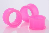 Painful Pleasures P046-pink PINK Flexible Wholesale Silicone Earlets Painful Pleasures 6g-1" - Price Per 1