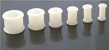 Painful Pleasures P046-white WHITE Flexible Wholesale Silicone Earlets Painful Pleasures 6g-1" - Price Per 1