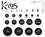 Kaos P067b_Black Black Silicone Skin Eyelet by Kaos Softwear - 10g up to 3&quot; - Price Per 1&lt;br&gt;