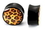Painful Pleasures P096 0g up to 1&quot; LEOPARD PRINT on BLACK Double Flare Plugs - Price Per 1