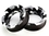 BLACK/GREY/WHITE CAMO Silicone Flexible Earlets from 7/8&quot; up to 2&quot; - Price Per 1 (DISCONTINUED BY KAOS)
