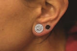 Painful Pleasures P149 BLING Threaded Tunnel Plugs High Polish Steel Ear Jewelry 0g - 1" - Price Per 1