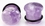 Painful Pleasures P164 Top Hat AMETHYST STONE Plug with Black Oring - 8g - 9/16&quot; - Price Per 1