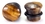 Painful Pleasures P165 Top Hat BROWN TIGER EYE STONE Plug with Black Oring - 8g - 9/16&quot; - Price Per 1