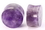 Painful Pleasures P173 Double Flare AMETHYST STONE Plug - 8g - 1&quot; - Price Per 1