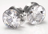 Painful Pleasures P177 Double Flare BLING-BLOW Plugs High Polish Steel Ear Jewelry 2mm - 20mm - Price Per 1
