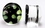 Painful Pleasures P179 Double Flare GREEN DOTS Glass Plug - 8g - 5/8&quot; - Price Per 1