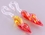 Painful Pleasures P184-pair 6g-2g-0g Transliquid Red/Yellow TORNADO DROP Glass Jewelry - Price Per 2