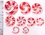 Painful Pleasures P192 8g - 5/8&quot; Pyrex Glass RED/WHITE SPIRAL - Price Per 1
