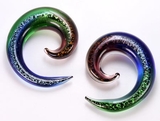 Painful Pleasures P194 8g - 5/8" Pyrex Glass Dichroic glass Spirals - Price Per 1