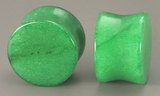 Painful Pleasures P264 Double Flare GREEN STONE Plug - 8g - 1" - Price Per 1