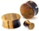 Painful Pleasures P288 Double Flare TIGER EYE STONE Plug - 8g - 1&quot; - Price Per 1