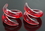 Painful Pleasures P307-pair 2g-0g-00g Twister RED Transliquid Glass Jewelry - Price Per 2