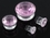 Painful Pleasures P368 Clear Acrylic Single Flare Plugs PINK Stone 3mm - 26mm - Price Per 1