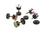 Painful Pleasures P447 8mm Prong Set Stone BLACK with Threaded 18g Post and Back - Price Per 1
