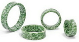 Painful Pleasures P450 EMERALD Green  Double Flare Hollow Plugs 28mm - 50mm - Price Per 1