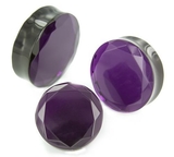 Painful Pleasures P463 Double Faceted Purple Glass Plug - Price Per 1