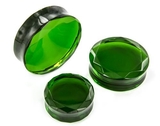 Painful Pleasures P464 Double Faceted GREEN Glass Plug - Price Per 1