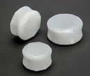 Painful Pleasures P465 Double Faceted White Opalite Glass Plug - Price Per 1