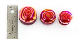 Painful Pleasures P477 RED FIRE Front Glass Double Flare Plugs - Price Per 1