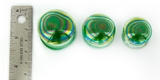 Painful Pleasures P479 PEARL GREEN Front Glass Double Flare Plugs - Price Per 1