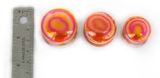 Painful Pleasures P480 CREAMSICLE Front Glass Double Flare Plugs - Price Per 1
