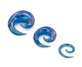 Painful Pleasures P485 Blue Lucifer Spiral Glass Plug - Price Per 1